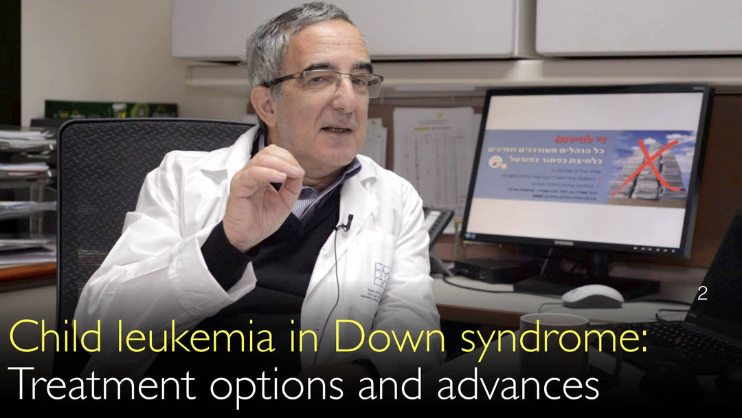Barn med Downs syndrom og leukæmi 
 
 
 Barn med Downs syndrom og leukæmi 
 Kræfttyper 
 Børn med Downs syndrom har en øget risiko for at udvikle bestemte typer leukæmi, især