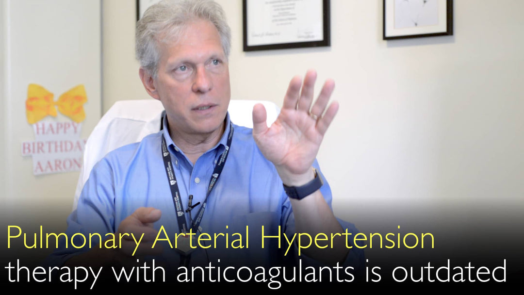 Behandling af lungearteriehypertension med antikoagulantia anses for forældet.