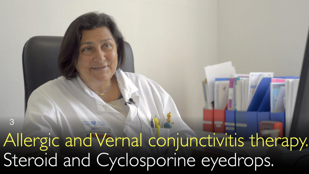 Allergisk konjunktivitis og vernal konjunktivitis behandling. Kortikosteroide og ciclosporin øjendråber. 3