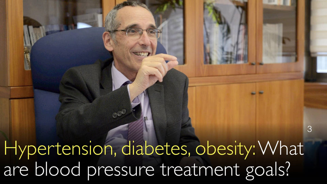 Mål for blodtryksbehandling ved hypertension, diabetes og fedme 
 For patienter med hypertension, diabetes eller fedme anbefales det generelt at stræbe efter et blodtryk under