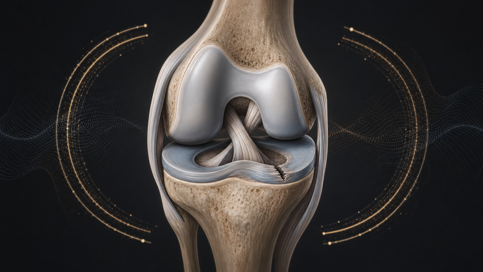 Original medical illustration for: Does Surgery Help Degenerative Meniscus Tears? 2-Year Study Compares Arthroscopy to Placebo