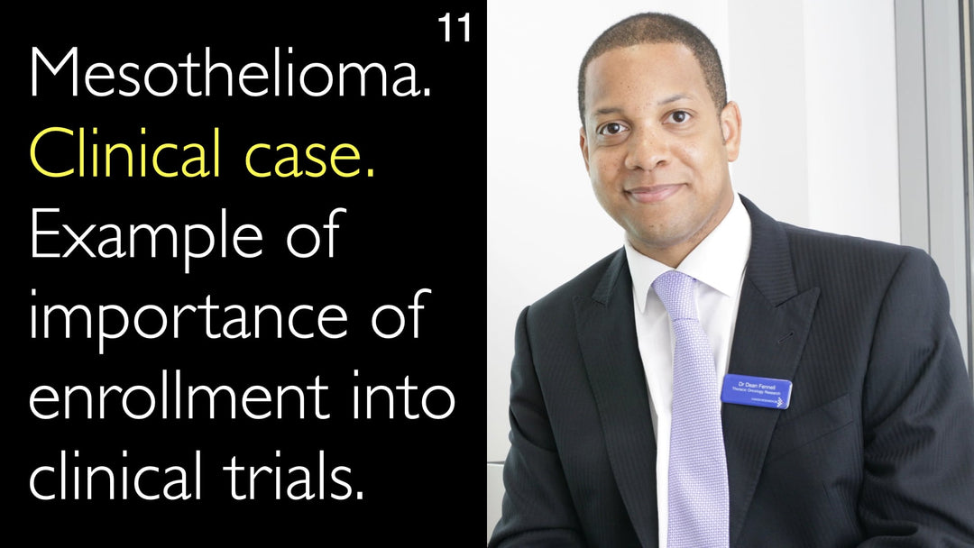 Mesothelioma. Clinical case. Example of importance of enrollment into clinical trials. 11