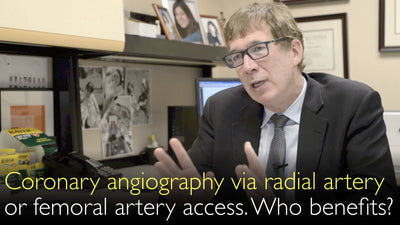 Koronararterieangiografi via arteria radialis eller arteria femoralis